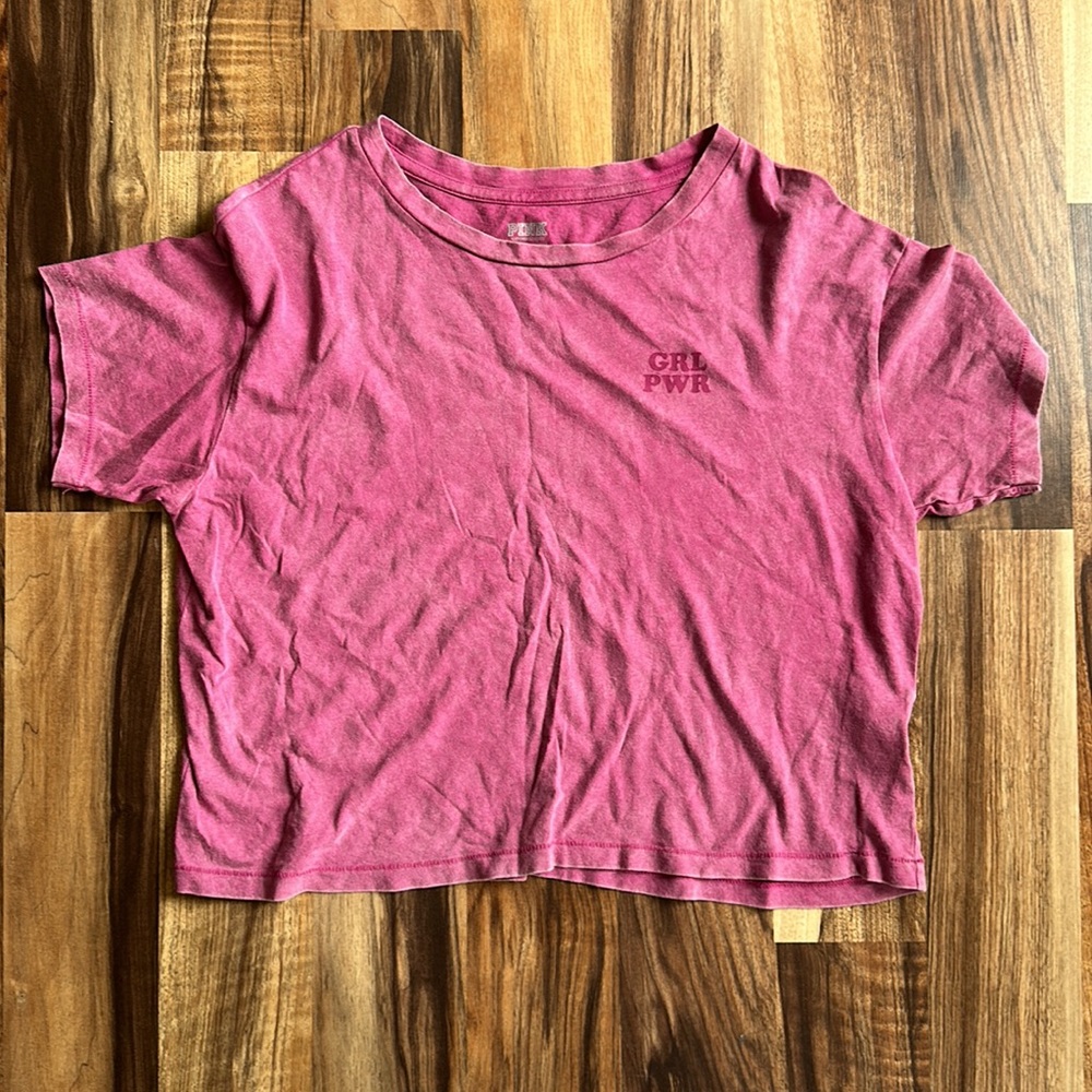 PINK Victoria’s Secret Cropped Short-Sleeve Tre Size XS